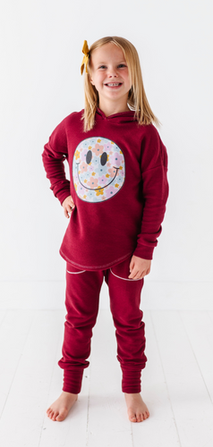 Maroon Smiley Waffle SET