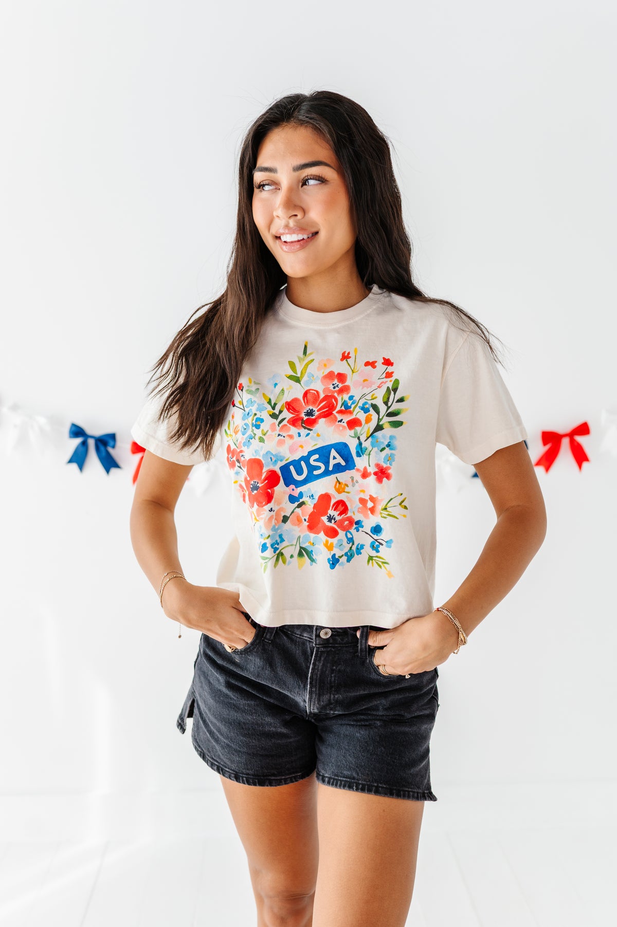 Floral USA | ADULT tees (*CROP + FULL LENGTH HERE)