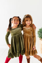 Load image into Gallery viewer, Carmel | Velvet Bow Back Dress