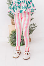 Load image into Gallery viewer, Pink Candy Cane Stripe | SLIM LEGGINGS