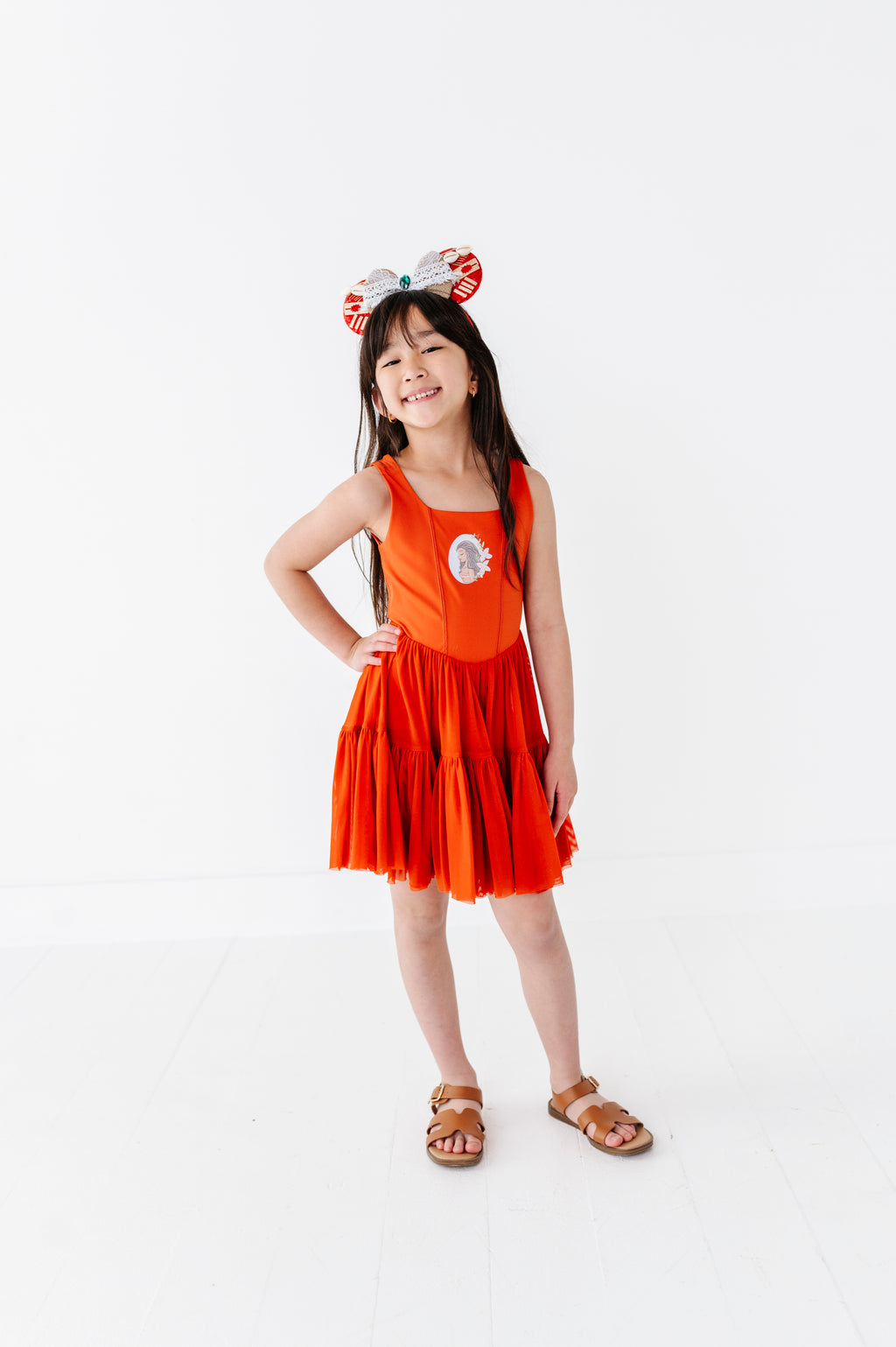 Moana (KIDS) | Burnt Orange Mesh DRESS
