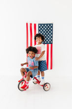 Load image into Gallery viewer, Navy ‘USA’ Check  | BOYS Tee