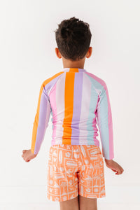 Summer Stripes: RASHGUARD ZIP-UP *SHIRT ONLY!*