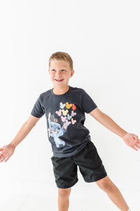 Balloon Stitch | KIDS CHARCOAL TEE
