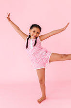 Load image into Gallery viewer, Bubblegum Wave Check | TERRY TANK ROMPER