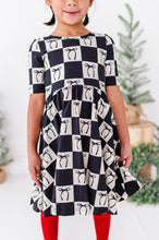 Load image into Gallery viewer, Checkered Bow | Scoop Back Dress