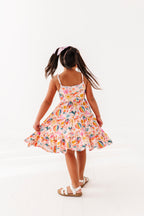 Retro Rainbow | Ruffle Bamboo Dress