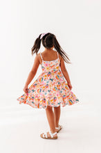 Load image into Gallery viewer, Retro Rainbow | Ruffle Bamboo Dress