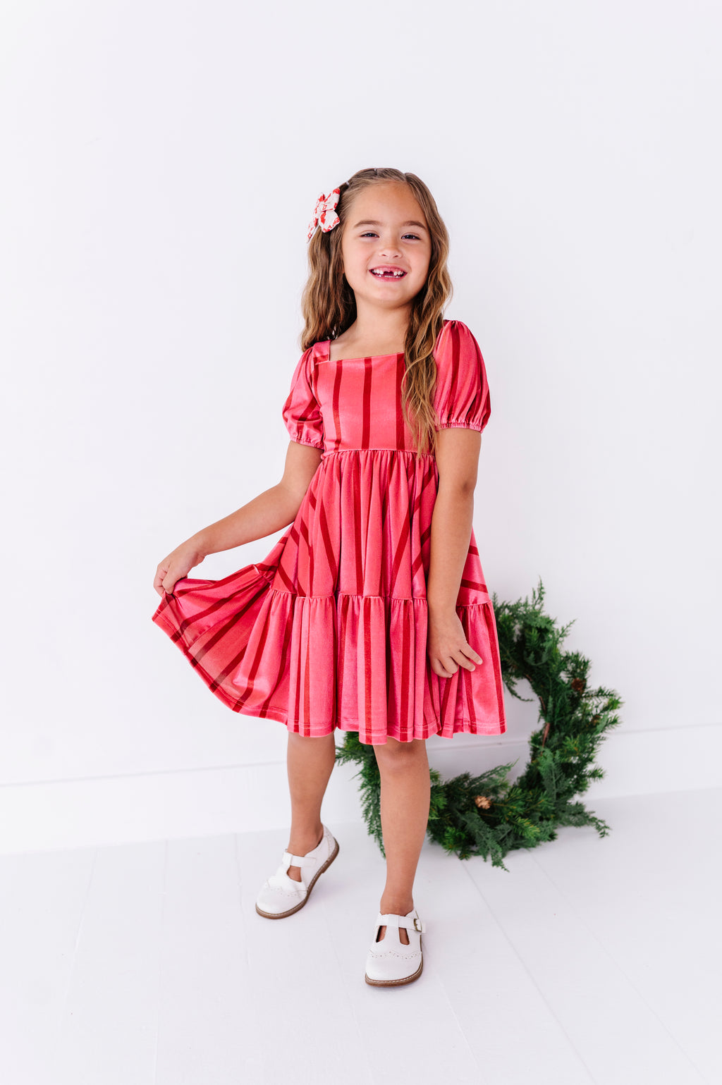 Candy Cane Lane | Velvet Twirl Dress