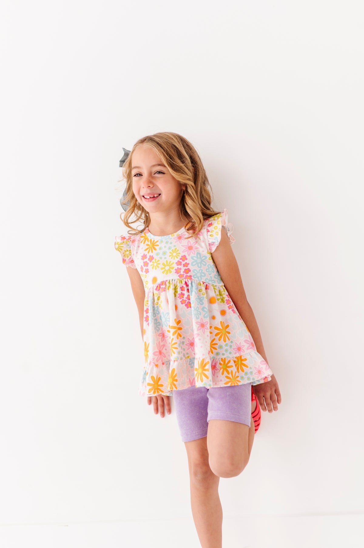 Summer Floral | Double Ruffle Peplum
