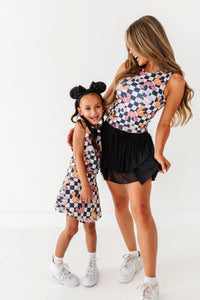 Checkered Minnie Pumpkins | KIDS Activewear SET