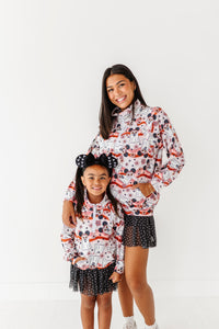 Groovy Minnie Ghosts | KIDS 1/4th Zip Up