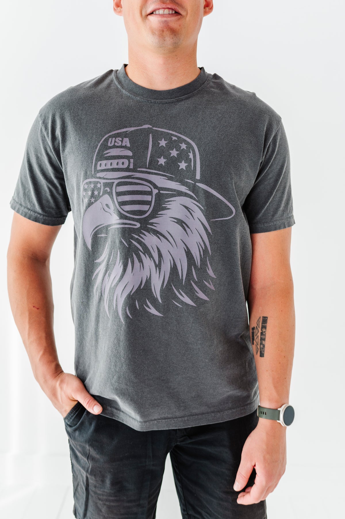 Monochrome Eagle | ADULT TEE