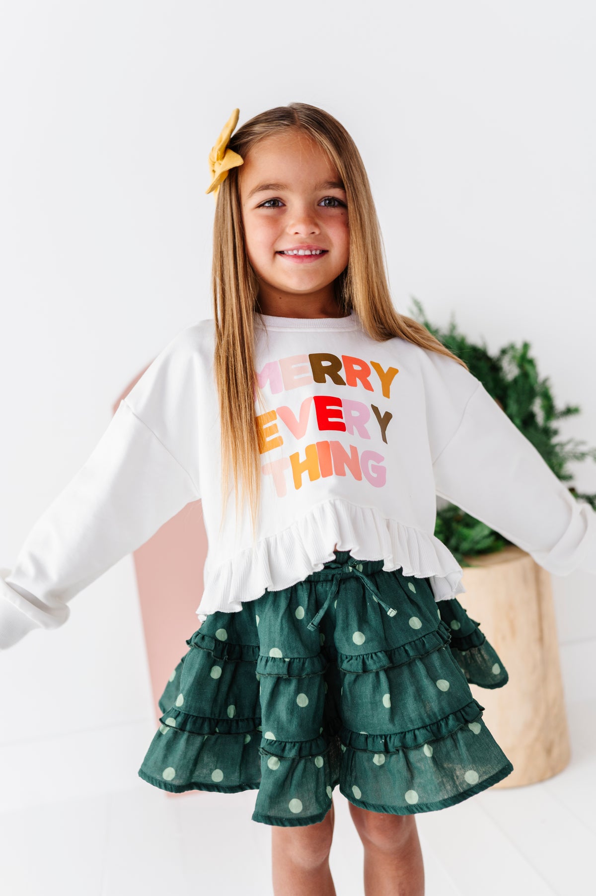 Pine Polka Dot | 3-Tiered Skort