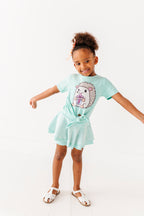Hedgehog | Mint Vintage Front-Tie Tee