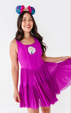 Ana (ADULT) | Raspberry Mesh DRESS