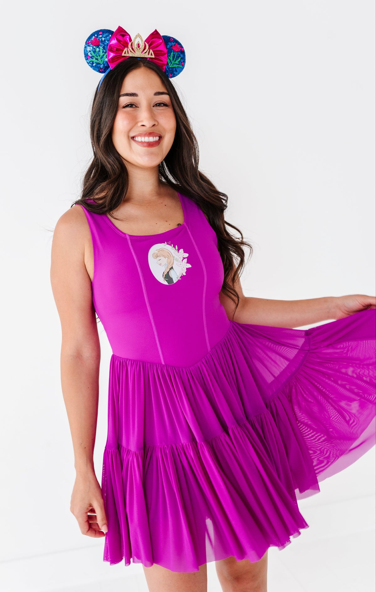 Ana (ADULT) | Raspberry Mesh DRESS
