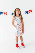 Load image into Gallery viewer, Red, White + BOWS | Tennis Dress