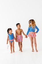 Load image into Gallery viewer, Stars + Stripes | Rashguard Skirted 2-Piece