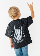 Load image into Gallery viewer, Stay Spooky Skelly | Checkered Boxy Tee