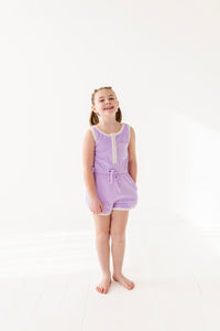 Violet: TERRY ROMPER