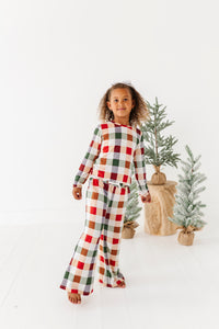 Holiday Plaid | GIRLS WIDE-LEG SET