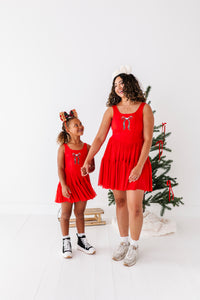 Mouse Bow RED | (ADULT) Mesh RED DRESS