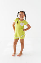 Load image into Gallery viewer, Lime Wedge | Mini Dress + Biker Shorts RIB Set