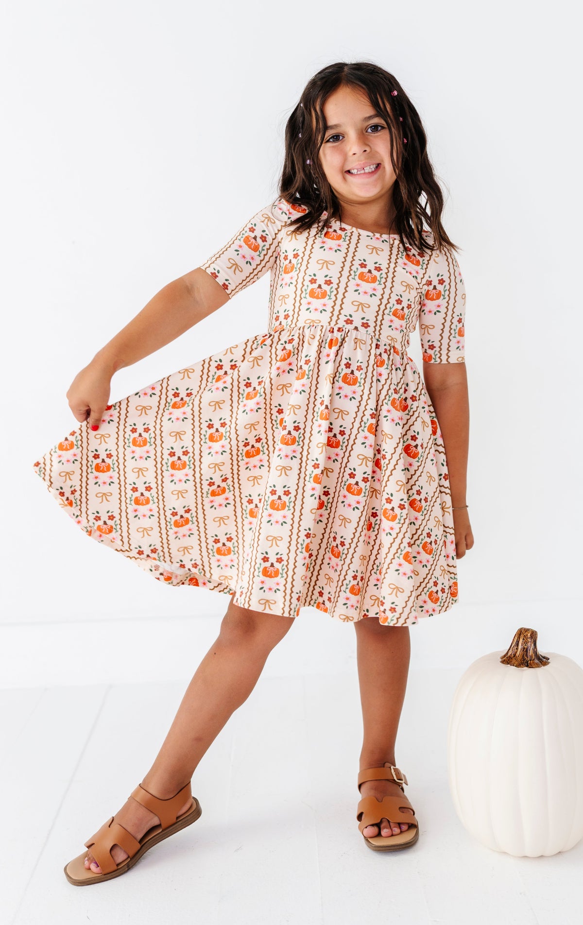 Harvest Charm | Bow Back Twirl Dress