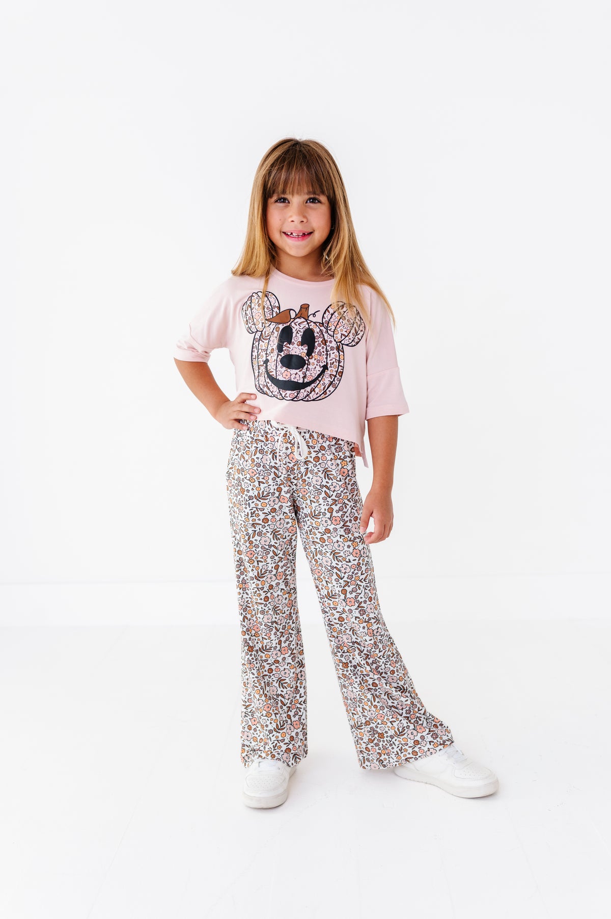 Floral Mickey Pumpkin| BAMBOO PANT SET