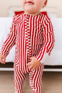 Red Stripes | ZIP ROMPER