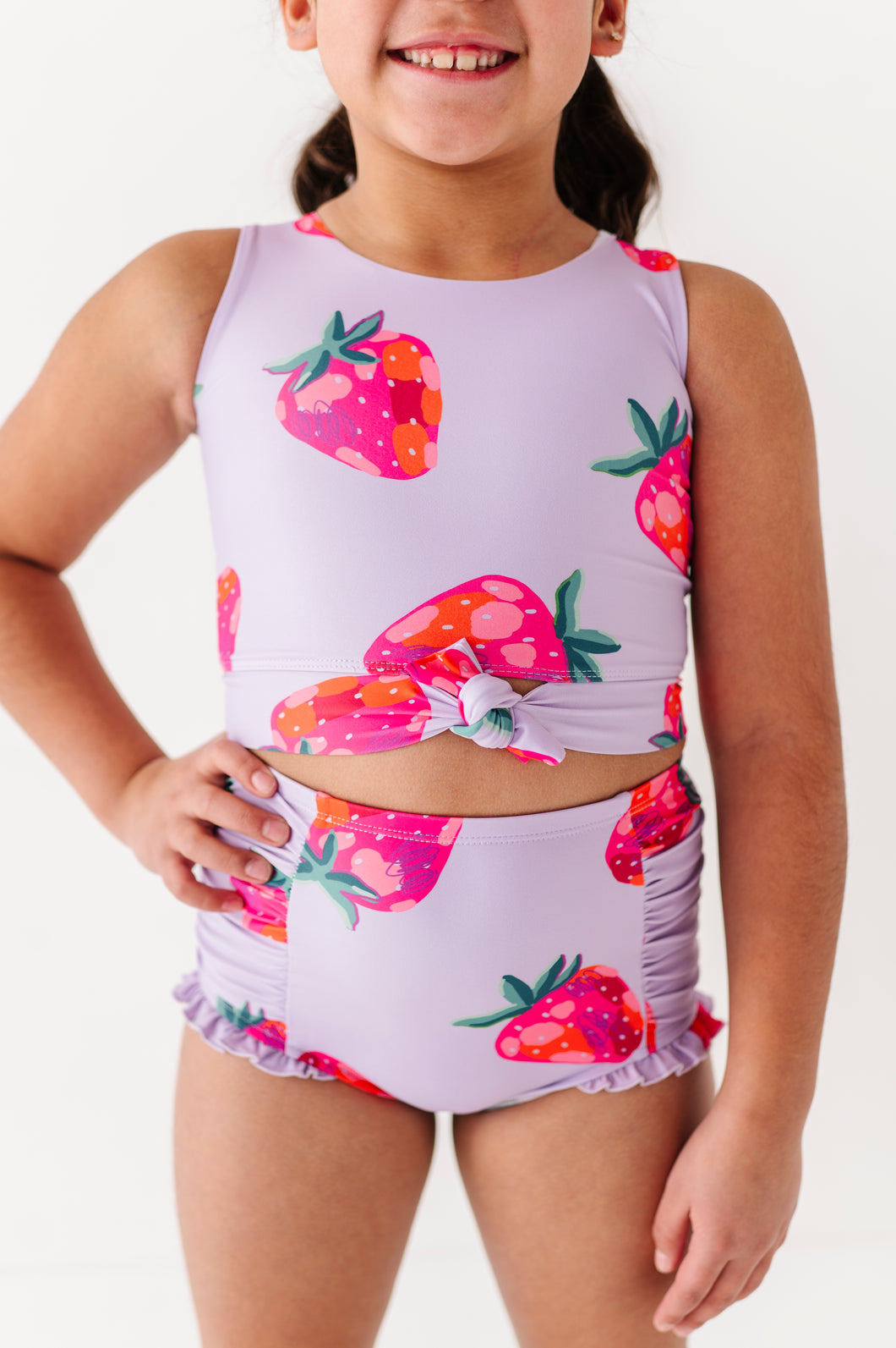 Strawberries: Tie Front TWO-PIECE