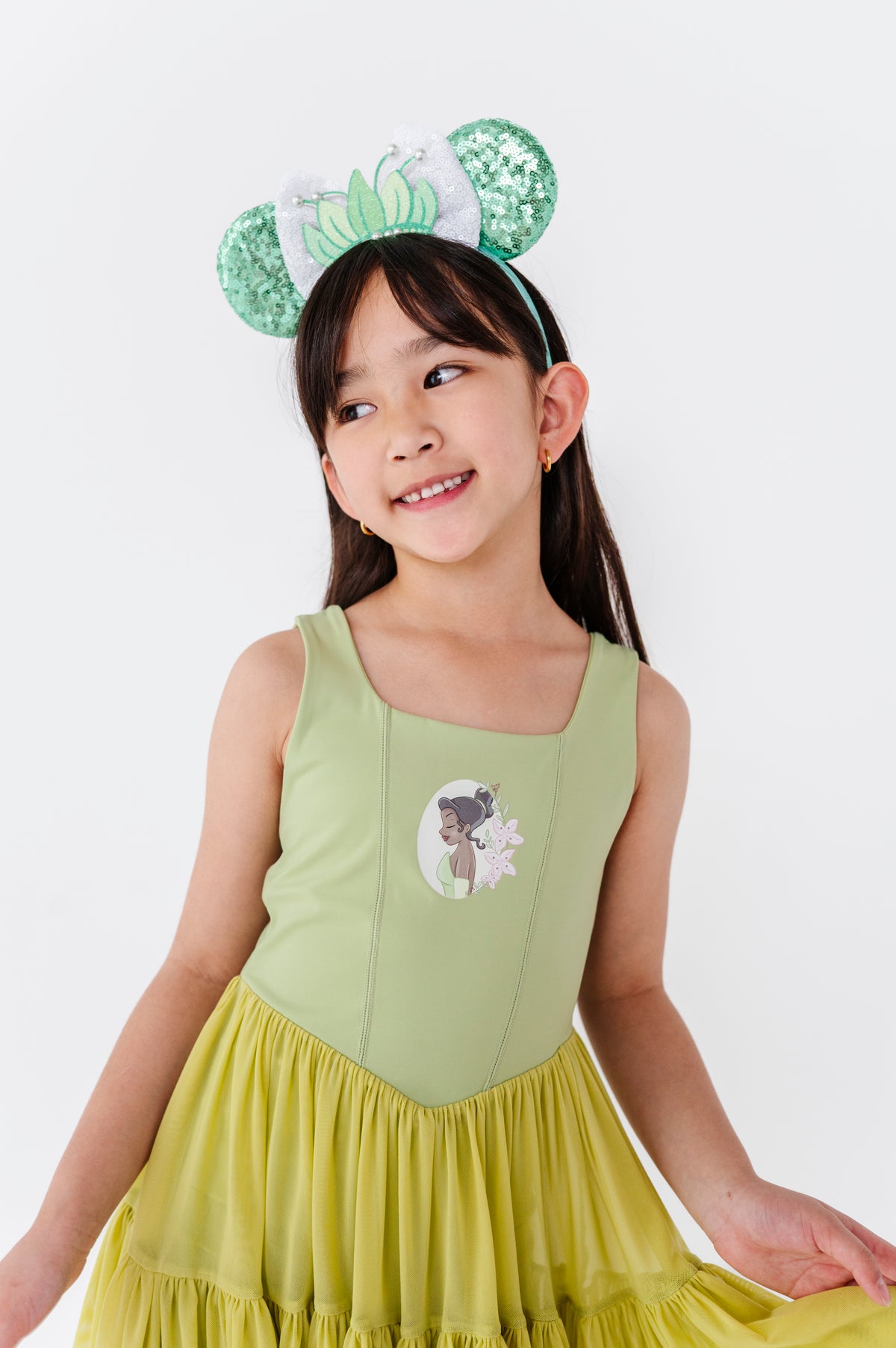 Tiana (KIDS) | Pistachio Mesh DRESS