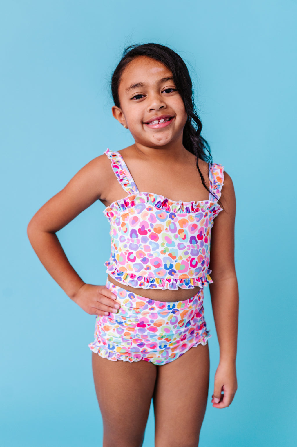 Sugarwave Leopard | BANDEAU RUFFLE 2-PIECE