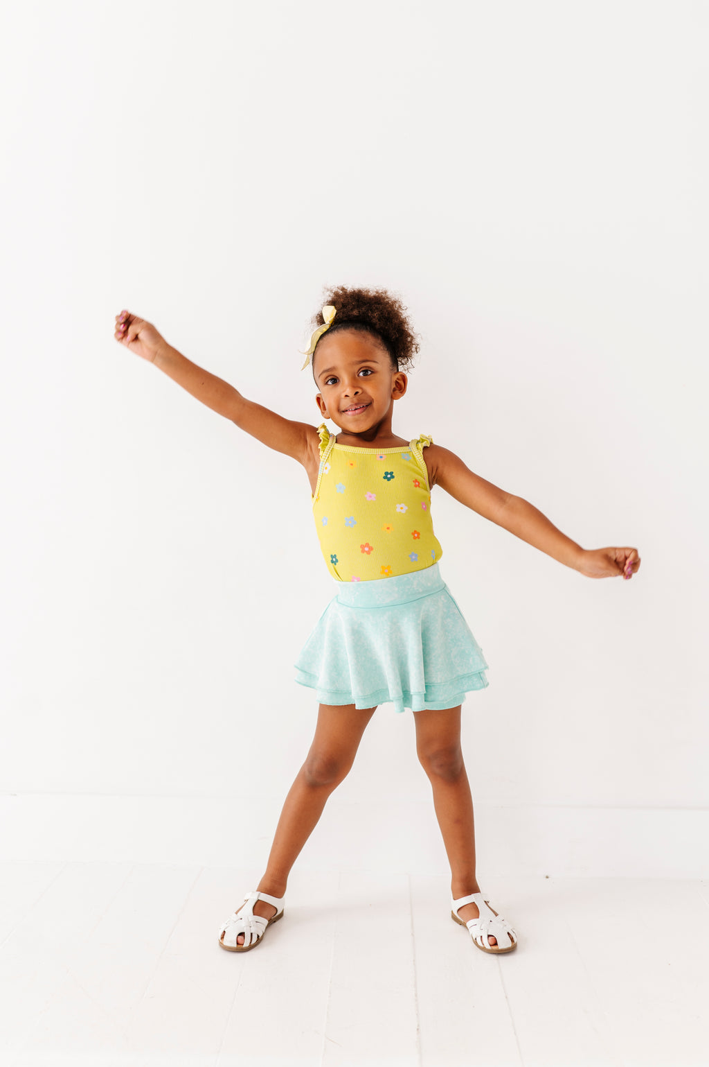 Lemon-Lime Floral | Ribbed Tank