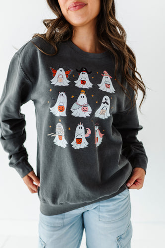 DRESS-UP GHOSTS | ADULT Unisex CREWNECK (MEDIUM ONLY left)