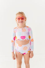 Load image into Gallery viewer, Smilies: 1/4th Zip Rashguard TWO-PIECE