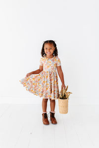 RETRO FLORAL | Collared Twirl Dress