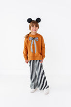Load image into Gallery viewer, Stripe Mouse Bow (RUST) | SIDE SPLIT SWEATSHIRT