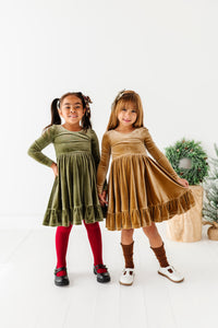 Carmel | Velvet Bow Back Dress
