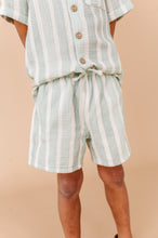 Load image into Gallery viewer, Mint Bay Stripes | BOYS LINEN SET