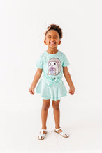 Load image into Gallery viewer, Hedgehog | Mint Vintage Front-Tie Tee