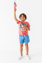 Load image into Gallery viewer, Patriotic Dog | RED Boys Curve Hem Tee