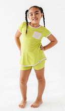 Load image into Gallery viewer, Lime Wedge | Mini Dress + Biker Shorts RIB Set