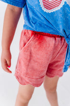 Load image into Gallery viewer, RED | Scallop Shorts