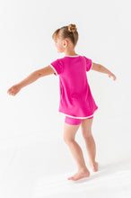 Load image into Gallery viewer, Pink Punch | Mini Dress + Biker Shorts RIB Set