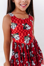 Minnie's Holly Check | KIDS Mesh Dress