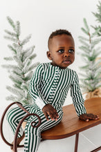 Load image into Gallery viewer, Green Stripes | ZIP ROMPER