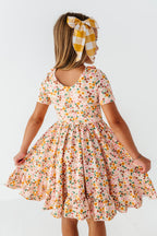 Autumn Posy | Collared Twirl Dress