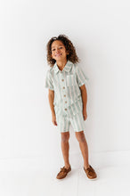 Load image into Gallery viewer, Mint Bay Stripes | BOYS LINEN SET